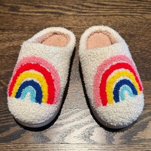 Cozy Rainbow Slippers